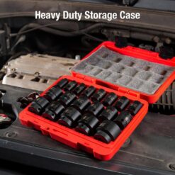 SUNEX TOOLS 2640 1/2 in. Drive SAE Impact Socket Set (19-Piece)