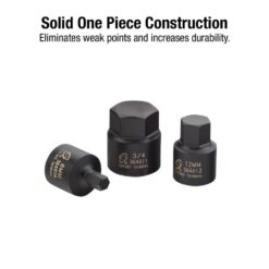 SUNEX TOOLS 3646 3/8 in. Drive Stubby Impact Hex Driver SAE and Metric Set (16-Piece)