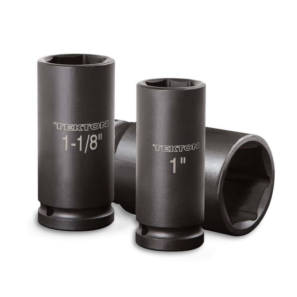 TEKTON 4891 3/4 in. Drive 1 - 1-1/2 in. 6-Point Deep Impact Socket Set
