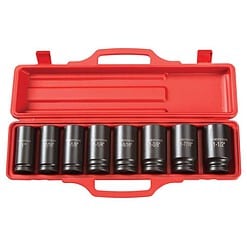 TEKTON 4891 3/4 in. Drive 1 - 1-1/2 in. 6-Point Deep Impact Socket Set