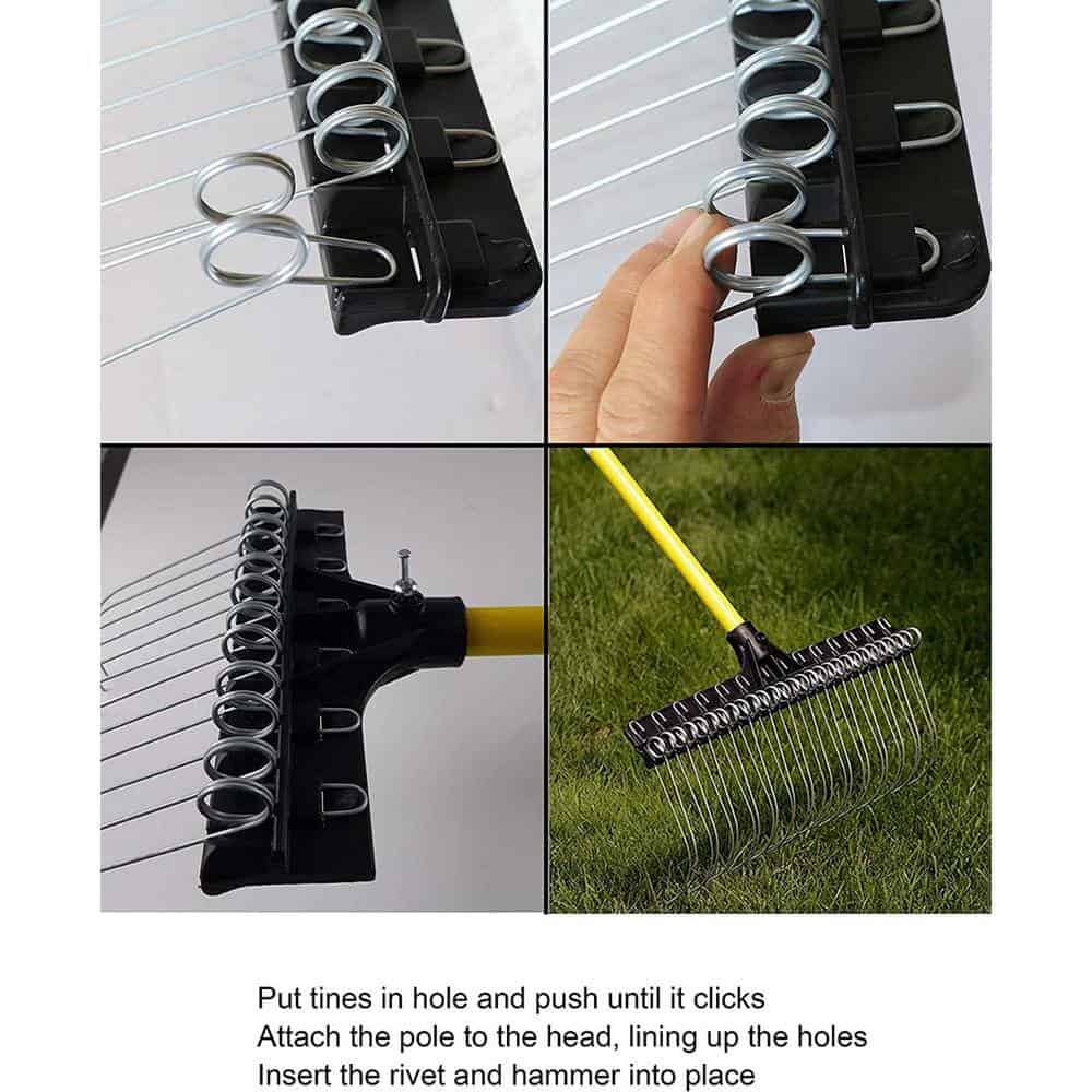 The Groundskeeper II 32230 55 in. Fiberglass Handle Steel Rake