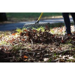 The Groundskeeper II 32230 55 in. Fiberglass Handle Steel Rake