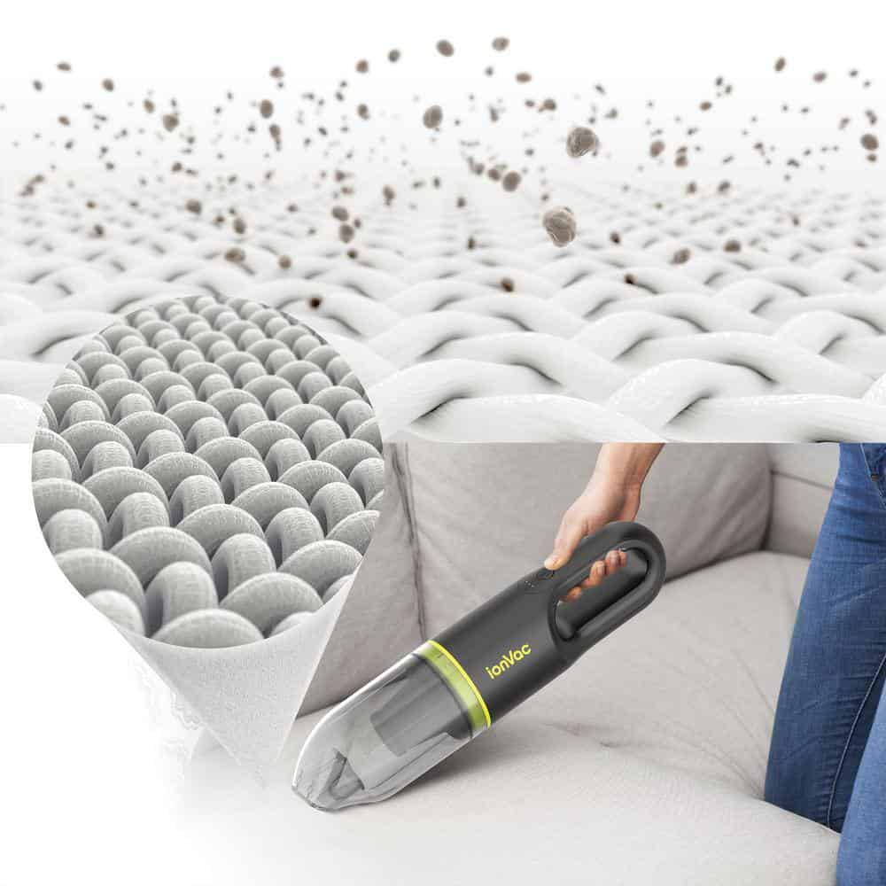 Tzumi 7834HD 7.4-Volt Ion Vac Wireless Handheld Rechargeable Vacuum Cleaner with 6kPa
