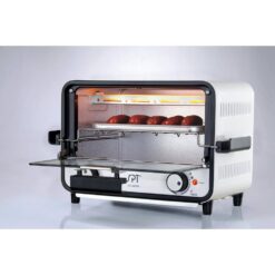 SPT SO-0972W Easy Grasp 800 W 2-Slice White Countertop Toaster Oven with Built-In Timer