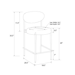 Better Homes & Gardens Boucle Counter Stool, Cream