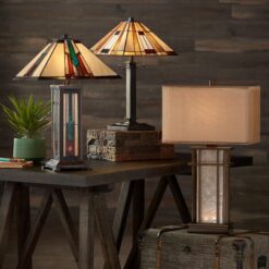 Robert Louis Tiffany Ranier 25" High Mission Night Light Table Lamp