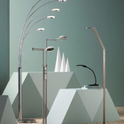 Possini Euro Magnum Adjustable Height French Bronze Task LED Floor Lamp