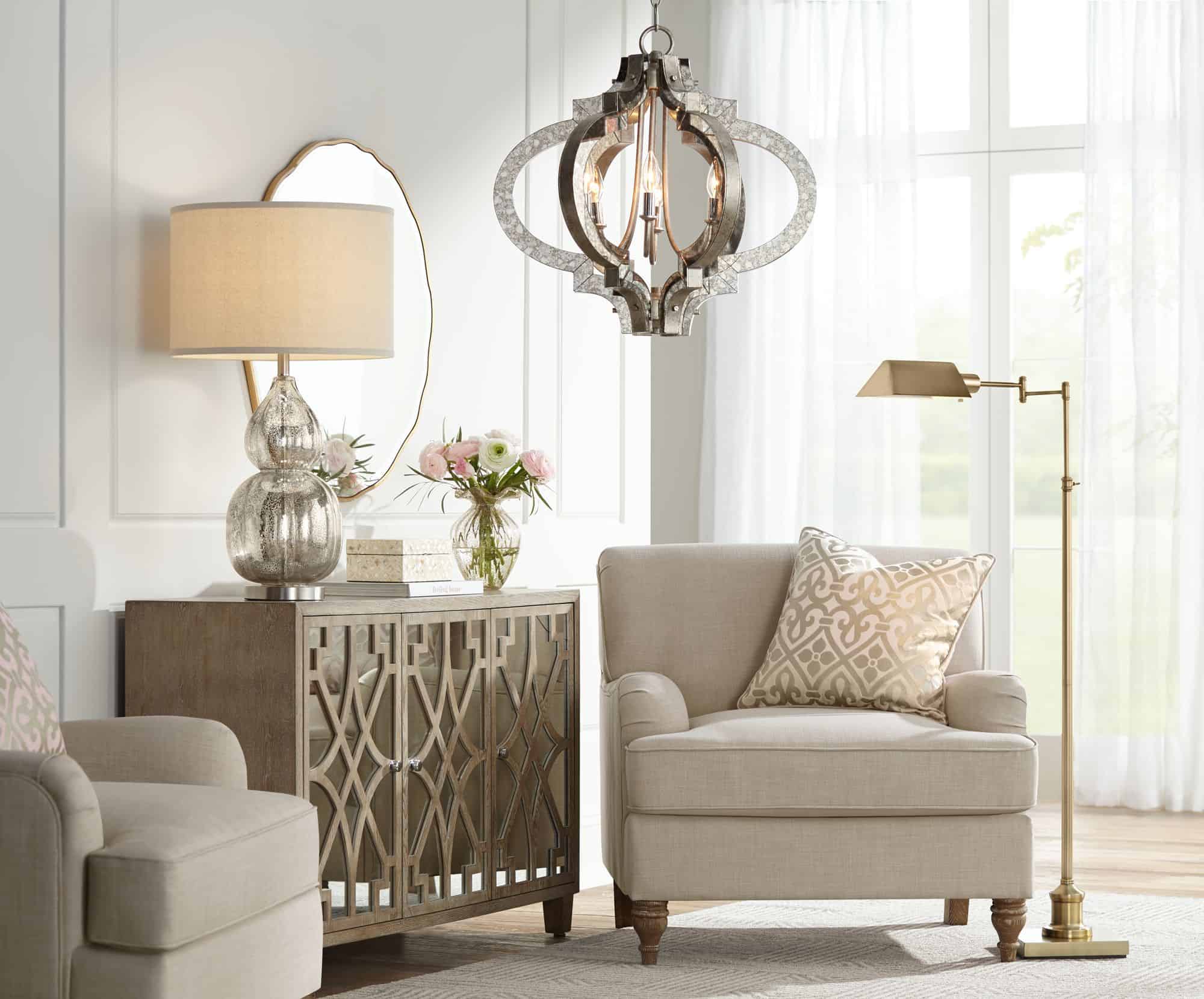 Regency Hill Jenson Adjustable Height Brass Swing Arm Pharmacy Floor Lamp
