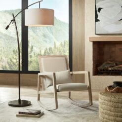 Possini Euro Raymond Bronze Adjustable Boom Arc Floor Lamp