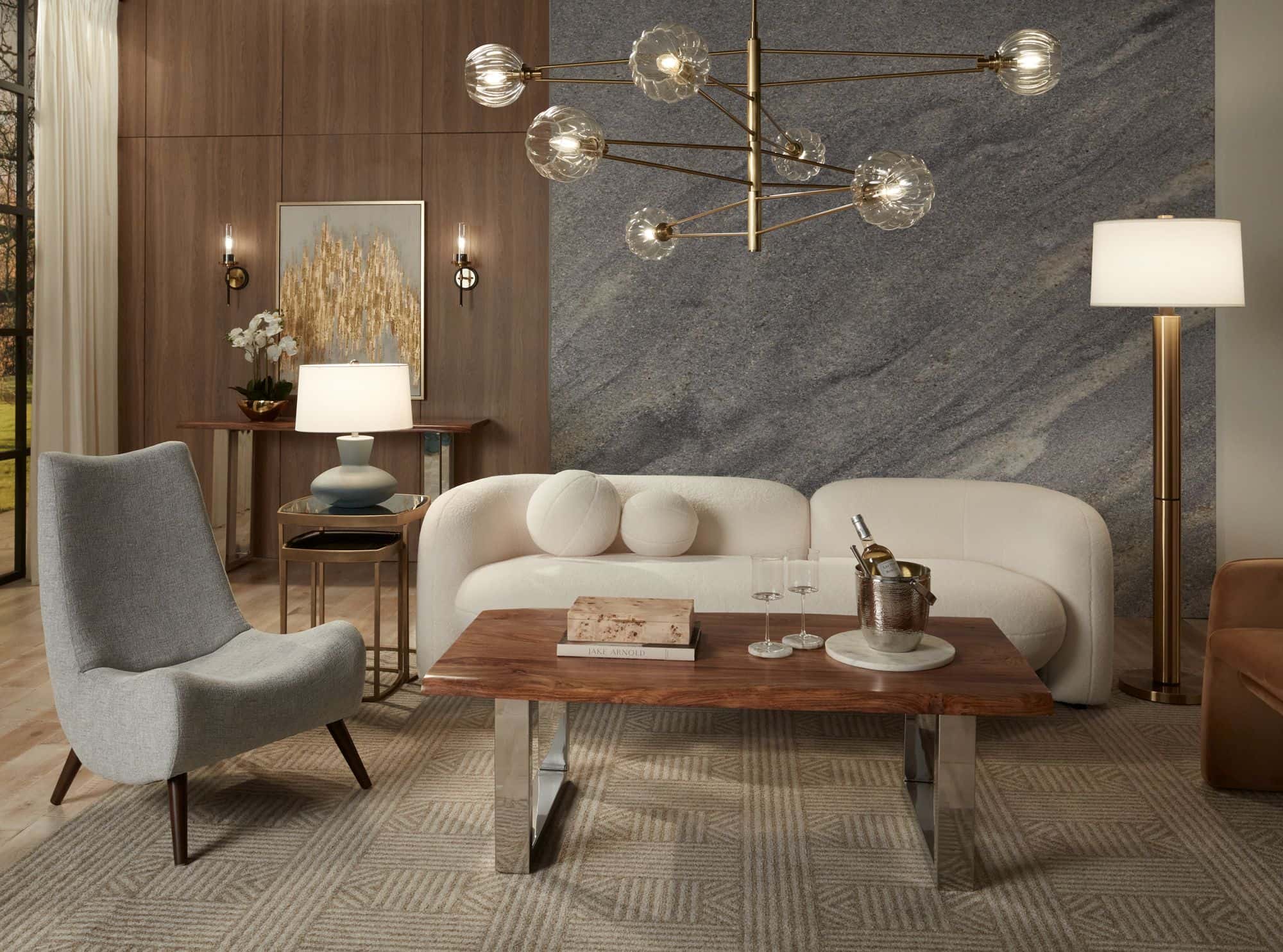 Possini Euro Boulevard 64 1/2" High Modern Warm Gold Floor Lamp