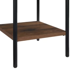 Better Homes & Gardens Wyatt Geo End Table, Walnut Finish