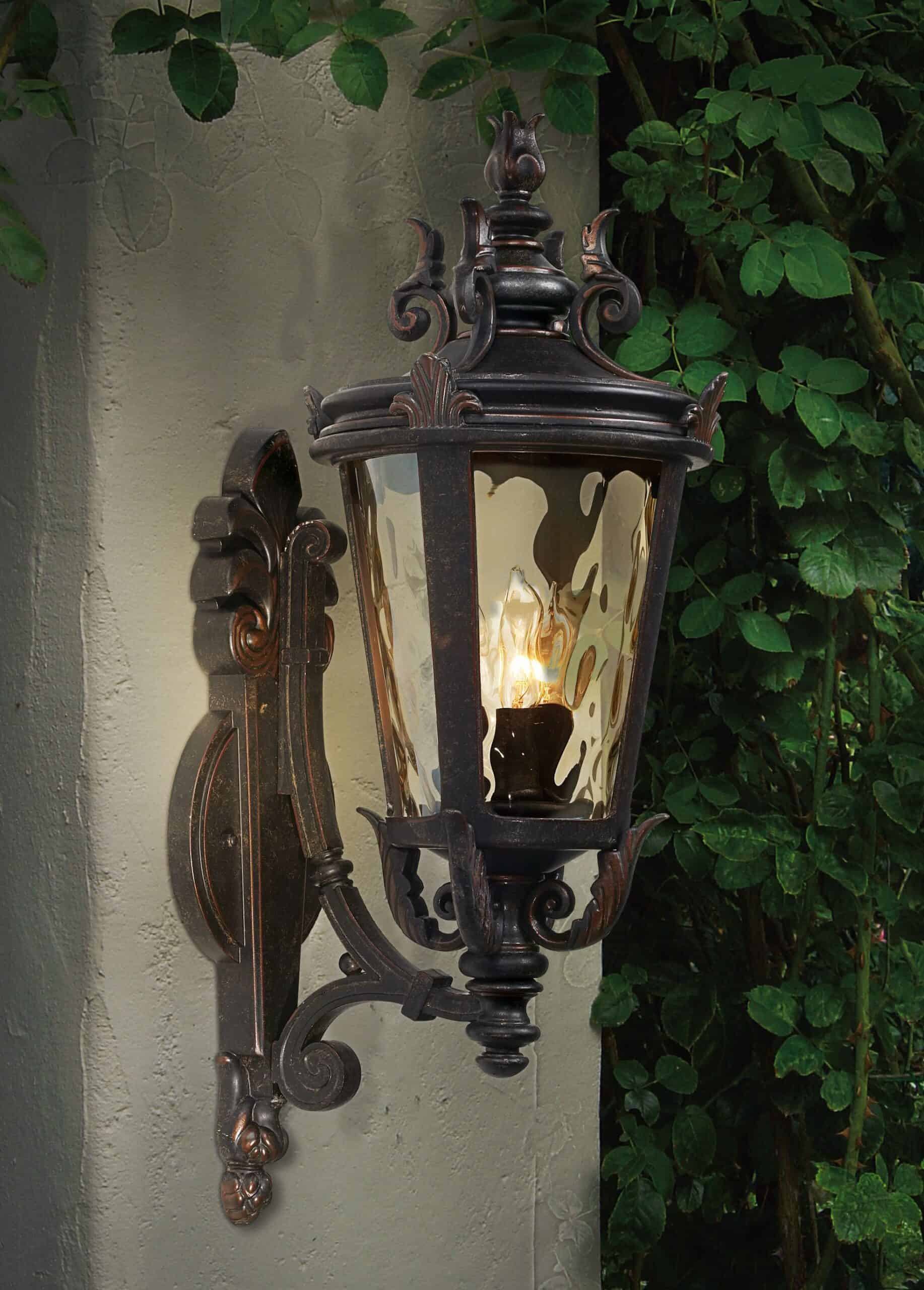 John Timberland Casa Marseille 22" High Bronze Outdoor Wall Lig