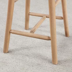 Better Homes & Gardens Springwood Barstool, Set of 2, Light Honey Finish