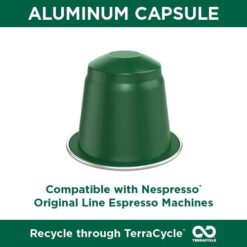 Cafe La Llave Espresso Capsules, 80-Count Aluminum Recyclable Pods, Intensity 11, Compatible with Original Nespresso Machines