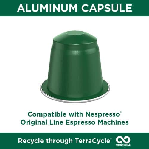 Cafe La Llave Espresso Capsules, 80-Count Aluminum Recyclable Pods, Intensity 11, Compatible with Original Nespresso Machines