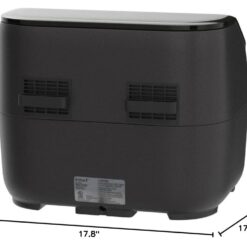Instant Vortex Plus XL 8QT ClearCook Air Fryer, Clear Windows, Custom Programming, 8-in-1 Functions that Crisps, Black