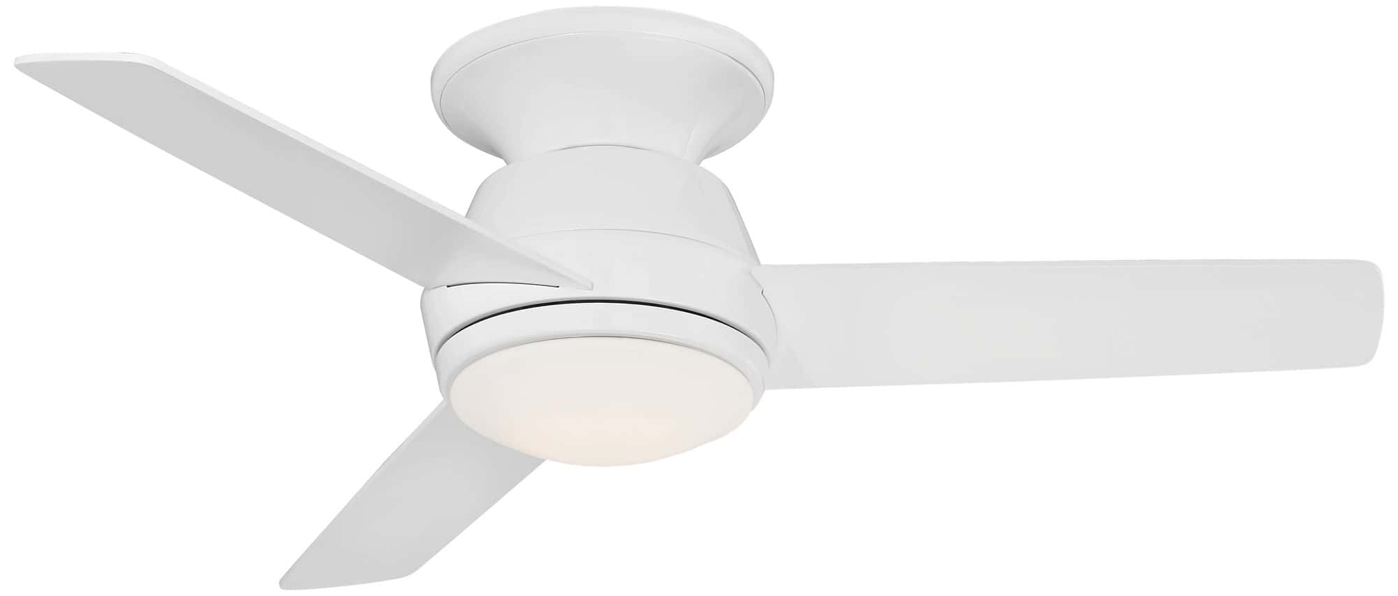 Casa Vieja 44" Marbella Breeze White Modern LED Hugger Ceiling Fan with Remote