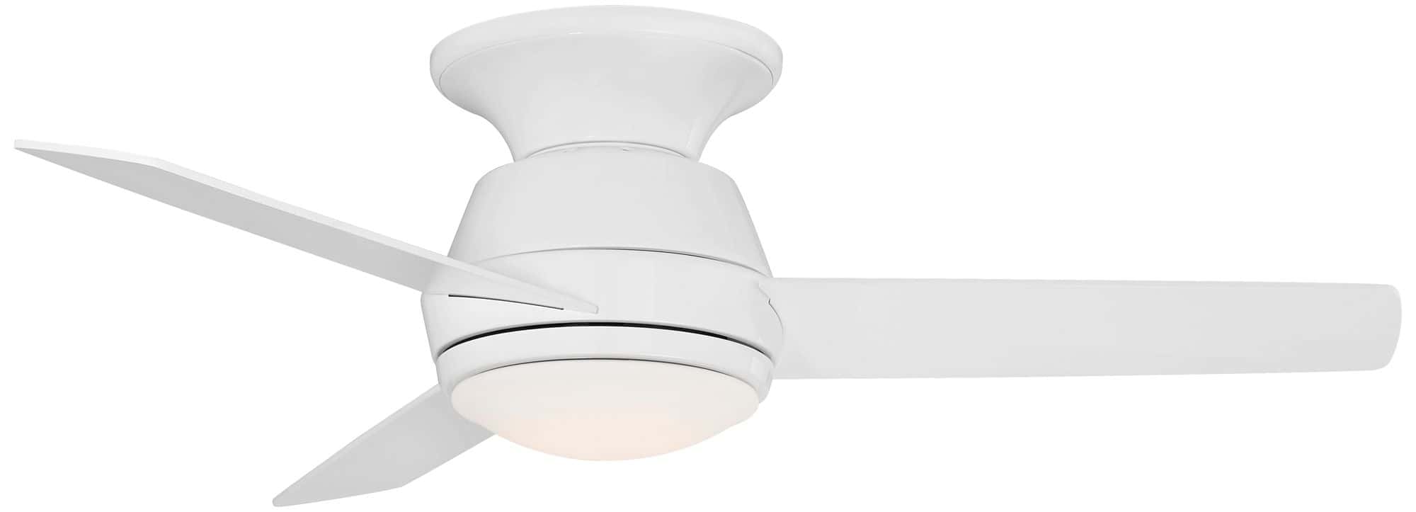 Casa Vieja 44" Marbella Breeze White Modern LED Hugger Ceiling Fan with Remote