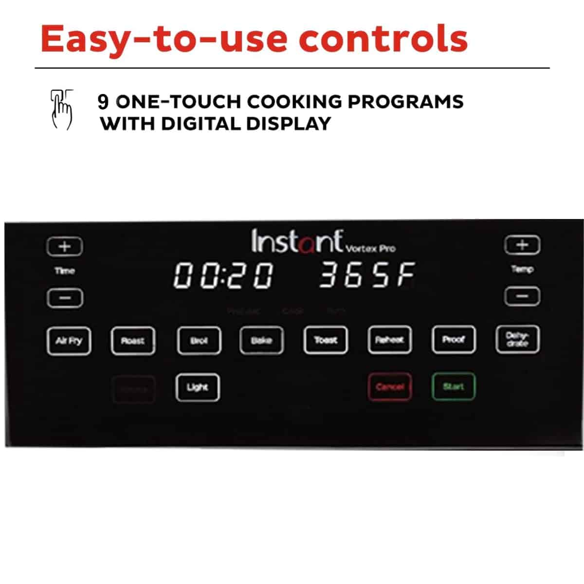 Instant Vortex Pro 10QT ClearCook Air Fryer, Clear Windows, Custom Programming, 9-in-1 Functions