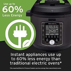 Instant Pot Pro 10-in-1 Pressure Cooker, Slow Cooker, Rice/Grain Cooker, Steamer, Sauté, Black, 6 Quart