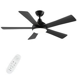 Autoday 52 Inch Ceiling Fans with Lights and Remote - Black Ceiling Fan with Light
