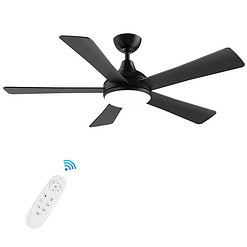 Autoday 52 Inch Ceiling Fans with Lights and Remote - Black Ceiling Fan with Light