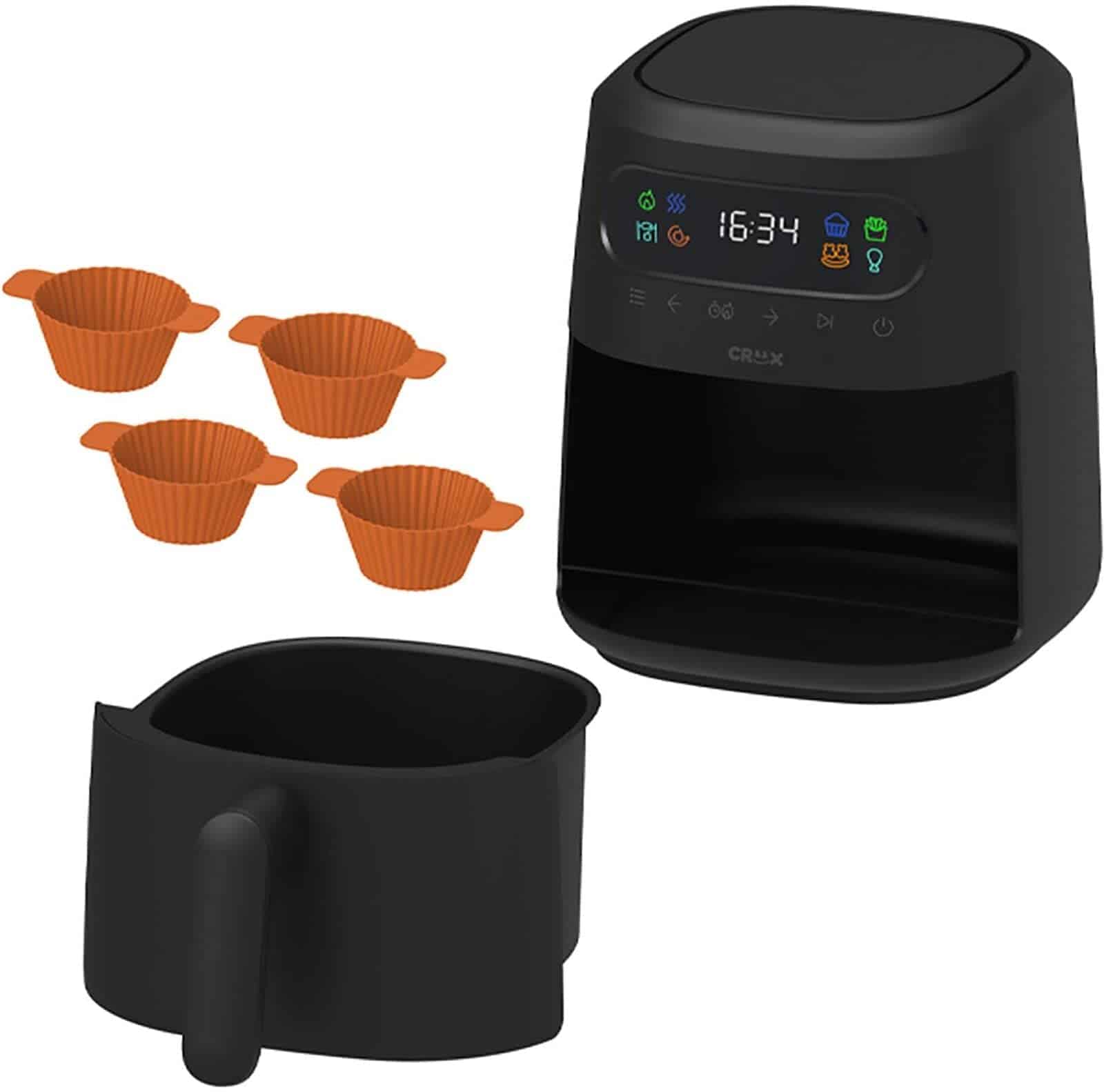 CRUX x Marshmello 3.0 QT Digital Air Fryer with TurboCrisp Technology, Black