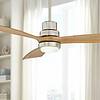Casa Vieja 52" Casa Delta DC Brushed Nickel CCT LED Ceiling Fan with Remote