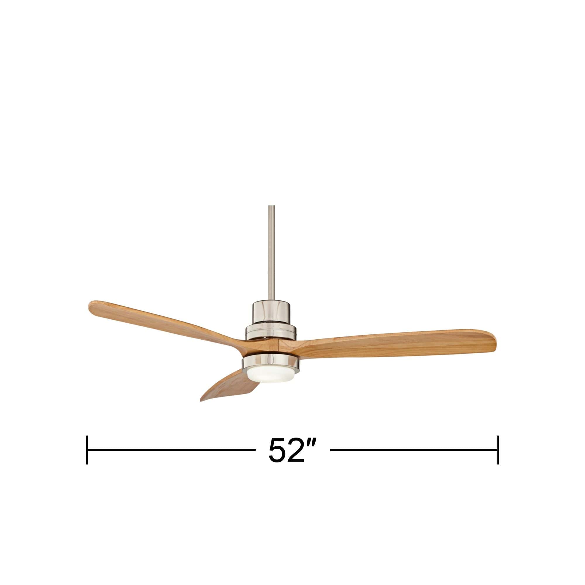Casa Vieja 52" Casa Delta DC Brushed Nickel CCT LED Ceiling Fan with Remote