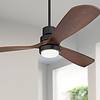 Casa Vieja 52" Casa Delta DC Dark Walnut Outdoor CCT LED Ceiling Fan with Remote