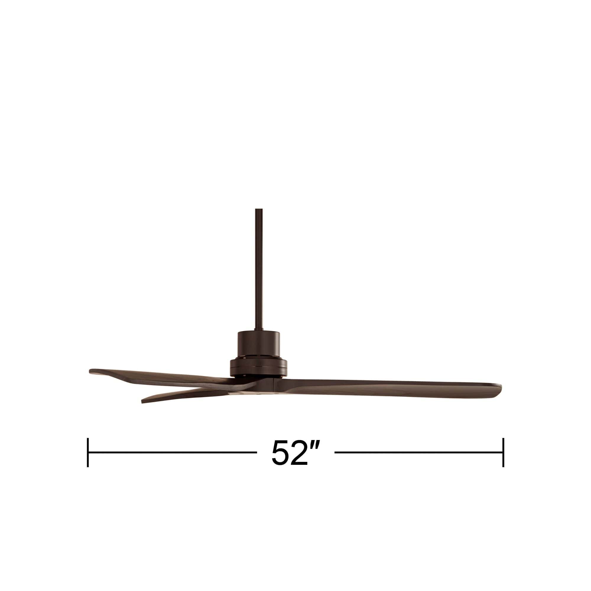 Casa Vieja 52" Casa Delta DC Matte Black Outdoor Ceiling Fan with Remote