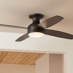 Casa Elite Oil-Rubbed Bronze LED Hugger Ceiling Fan 52