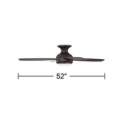 Casa Elite Oil-Rubbed Bronze LED Hugger Ceiling Fan 52