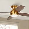 Casa Vieja 52" Casa Elite Soft Brass LED Hugger Ceiling Fan with Remote