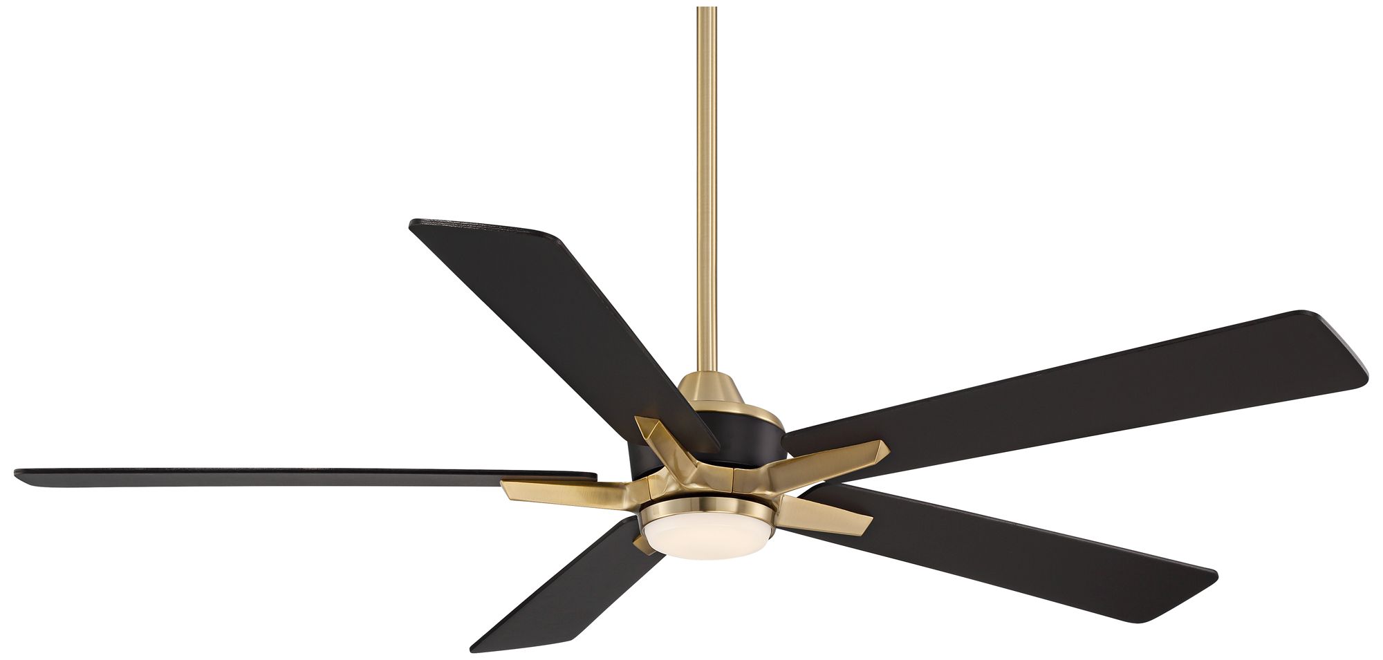 Casa Vieja Vegas Nights Soft Brass Black LED Remote 52" Ceiling Fan