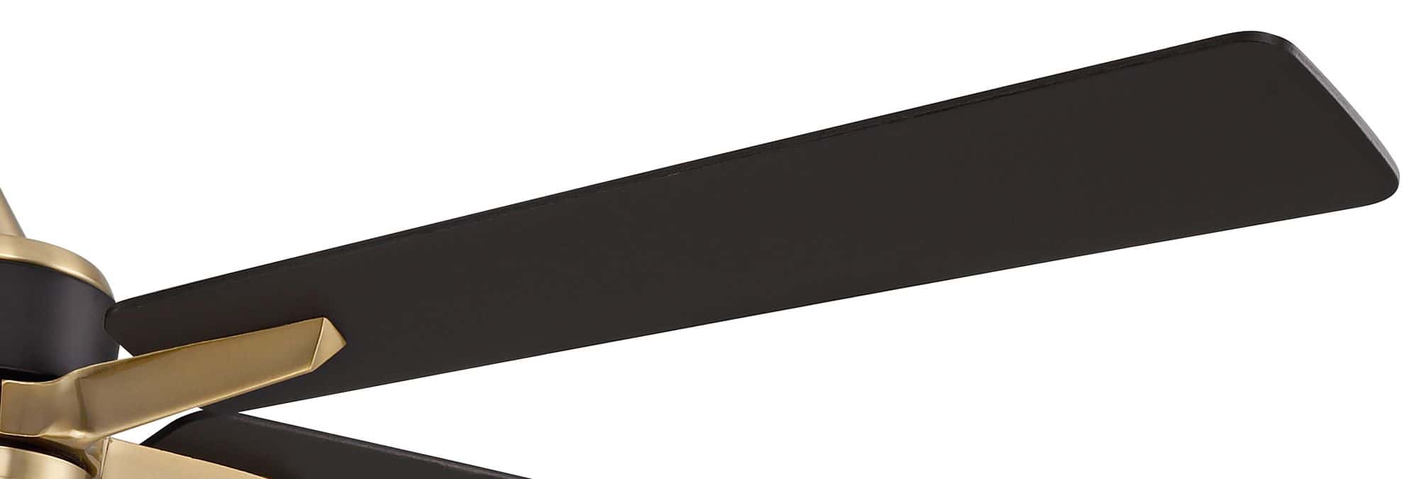 Casa Vieja Vegas Nights Soft Brass Black LED Remote 52" Ceiling Fan