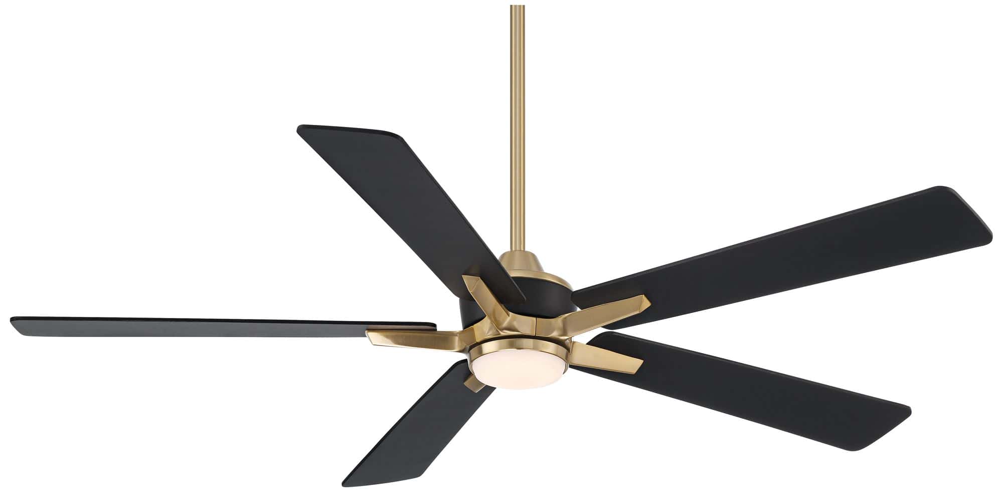 Casa Vieja Vegas Nights Soft Brass Black LED Remote 52" Ceiling Fan