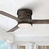 Casa Vieja 54" Casa Salerno Bronze Damp LED Hugger Fan with Remote Control