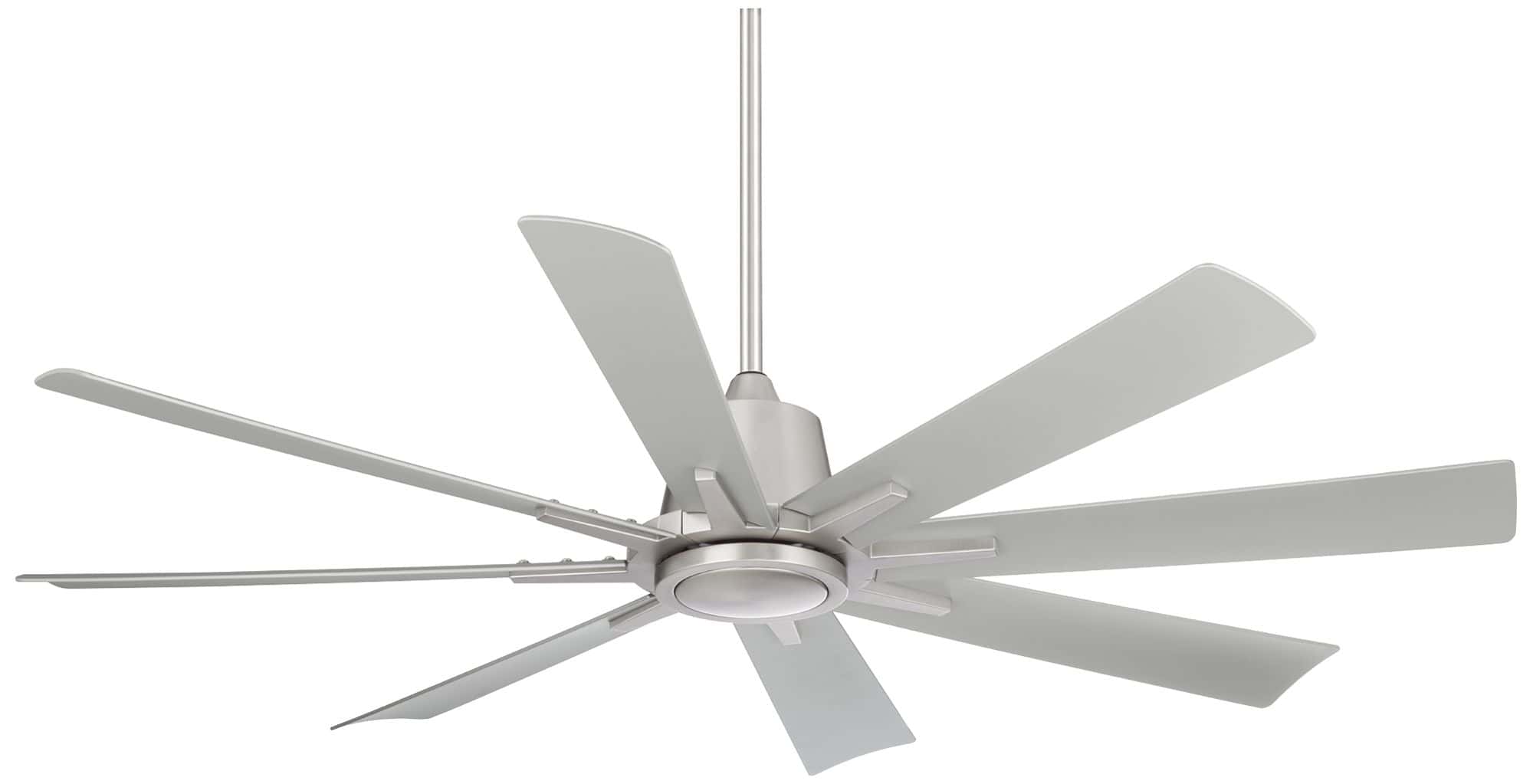 Casa Vieja 54" Casa Vieja Inspirit Brushed Steel Damp LED Remote Ceiling Fan
