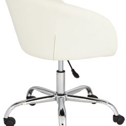 55 Downing Street Nash Creme Faux Leather Modern Adjustable Office Chair