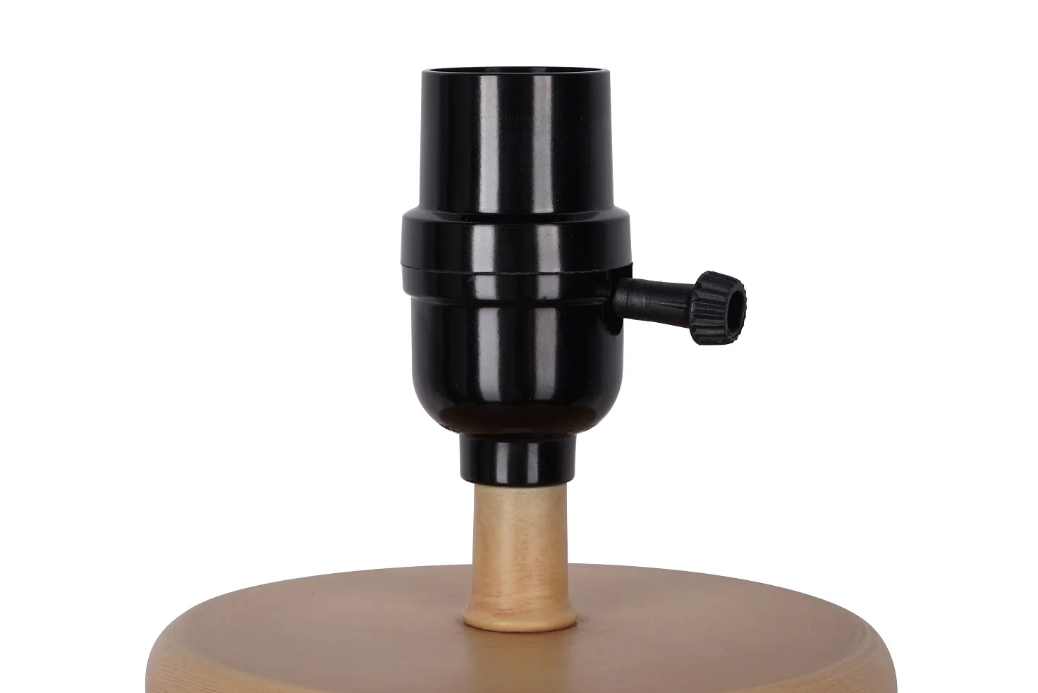 My Texas House 22" Natural Finish Ribbed Urn Table Lamp with White Empire Shade