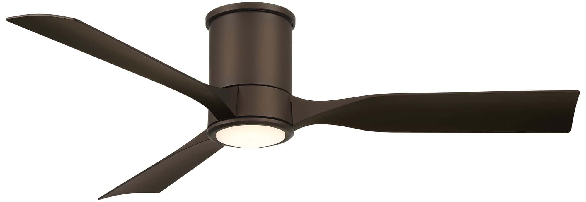 Casa Vieja 56" Keel Emperial Bronze LED Damp Remote Hugger Ceiling Fan