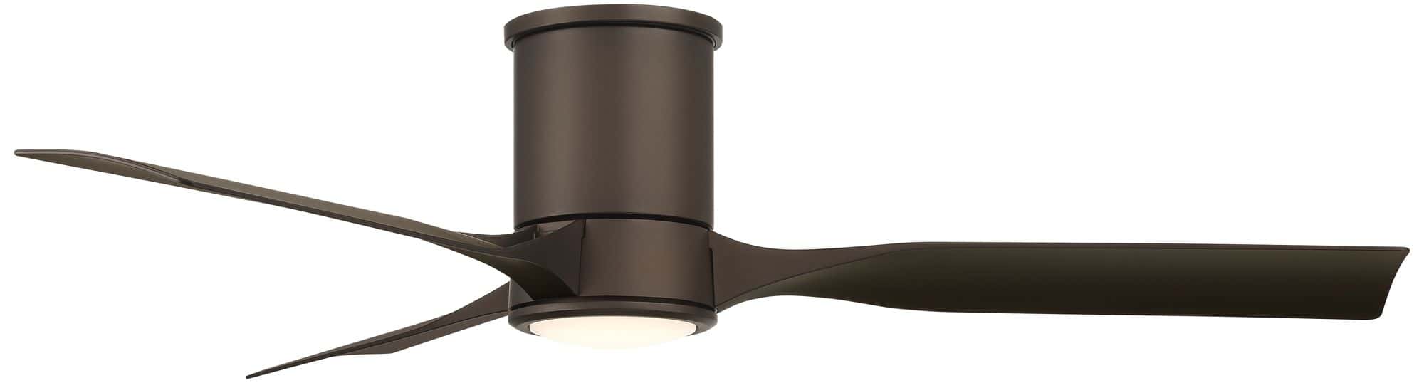 Casa Vieja 56" Keel Emperial Bronze LED Damp Remote Hugger Ceiling Fan