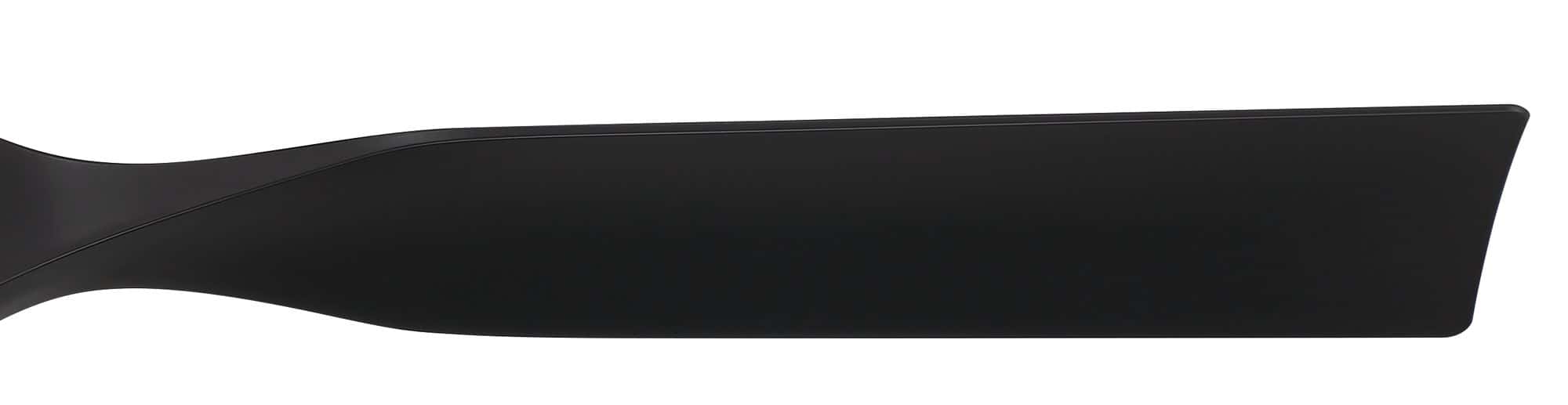 Casa Vieja 56" Keel Matte Black LED Damp Remote Hugger Ceiling Fan