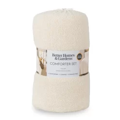 Better Homes & Gardens 3-Piece Cream Cozy Knit Comforter Set, Adult, Full/Queen