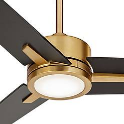 Casa Vieja Monte Largo Soft Brass LED Ceiling Fan 60