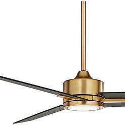 Casa Vieja Monte Largo Soft Brass LED Ceiling Fan 60