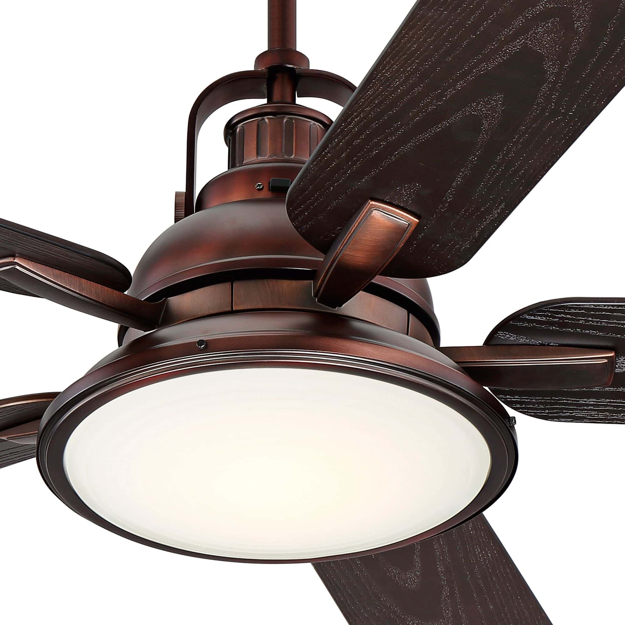 Casa Vieja 60" Wind and Sea Bronze Finish LED Outdoor Ceiling Fan with Remote