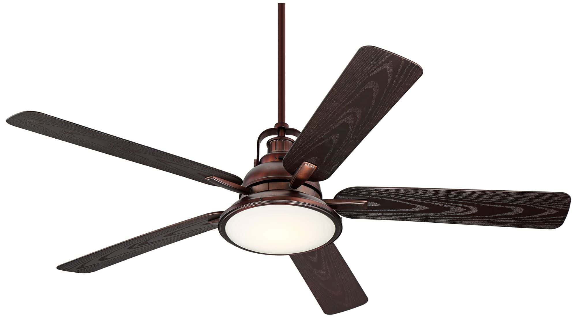 Casa Vieja 60" Wind and Sea Bronze Finish LED Outdoor Ceiling Fan with Remote