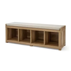 Better Homes & Gardens 4-Cube Shoe Storage Bench, Weathered